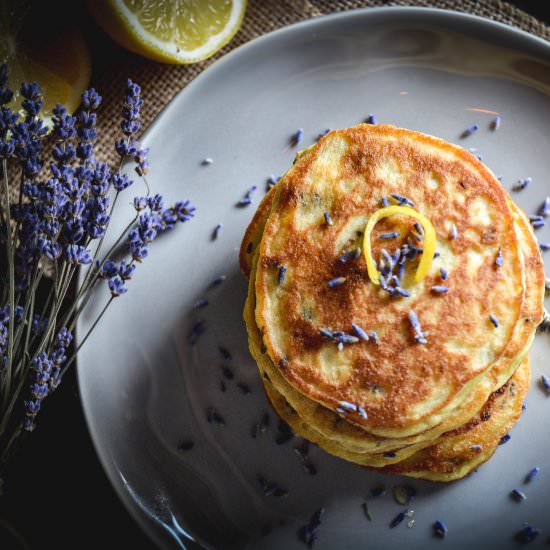 Paleo Lavender Lemon Pancakes