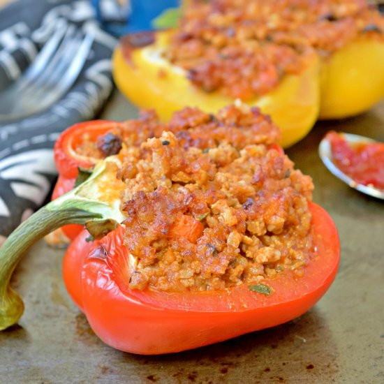 Bulgur Wheat Stuffed Peppers