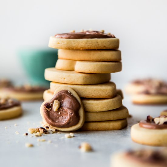 Cream Cheese Cookies, Nutella Glaze