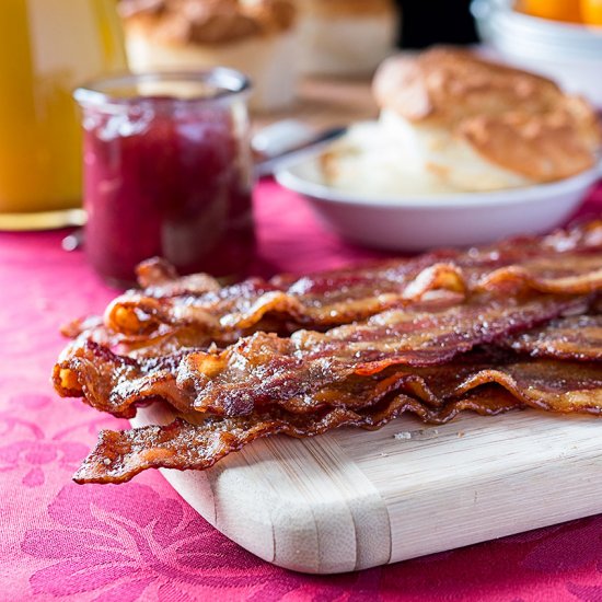 Cardamom Maple Glazed Bacon