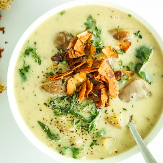 Dairy Free Potato Kale Soup