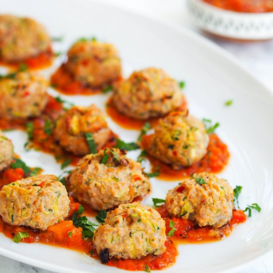 Spicy Turkey Zucchini Meatballs