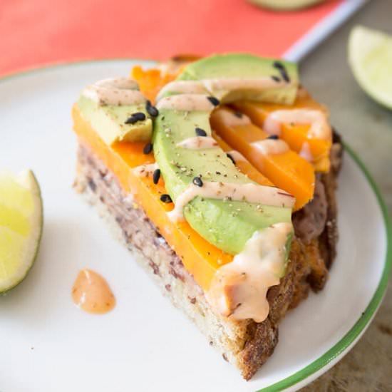 Sweet Potato Black Bean Avocado Toast