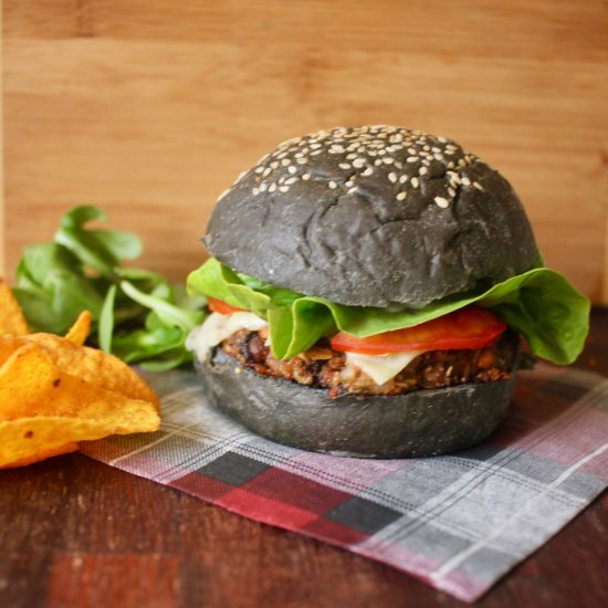 Vegan haggis burgers