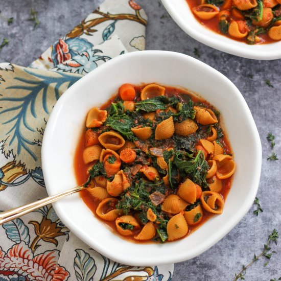 Minestrone Chickpea Pasta Soup