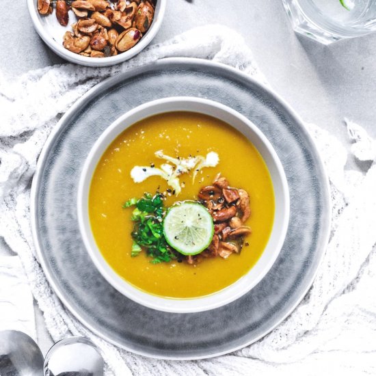 Spicy Thai Butternut Squash Soup