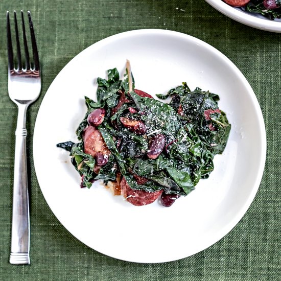 Sausage with Chard