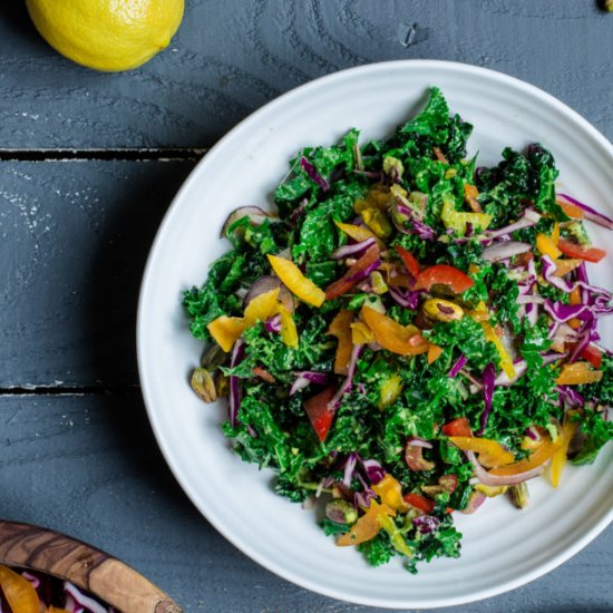 Avocado Pesto Kale Salad