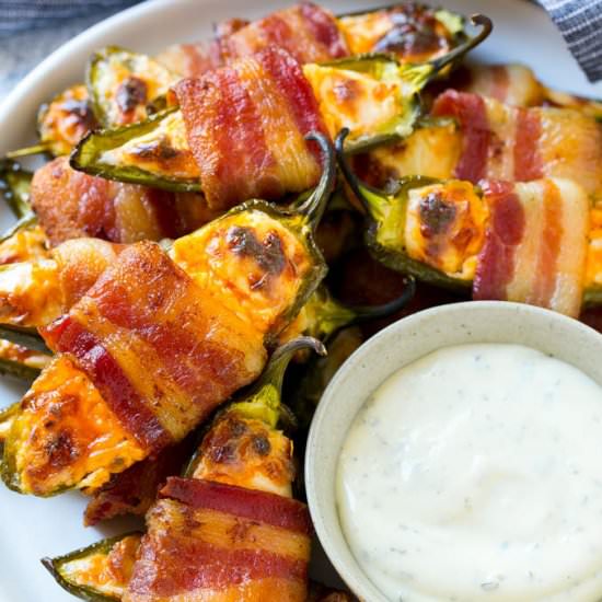 Bacon Wrapped Jalapeno Poppers