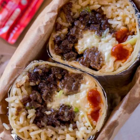 Mongolian Beef Burrito