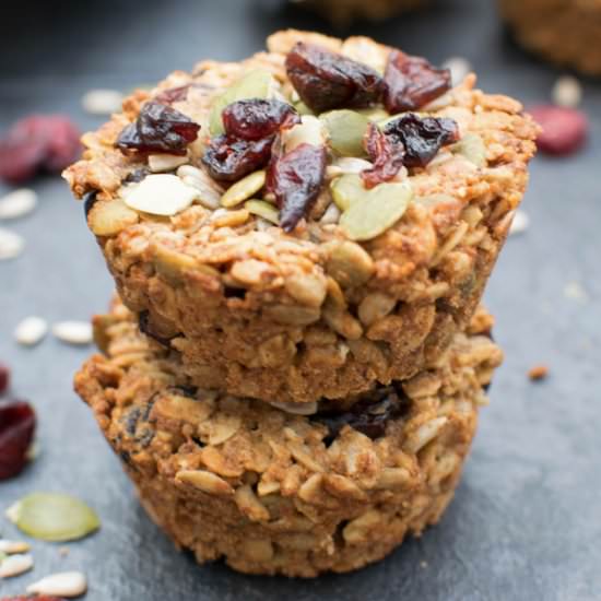 Cranberry Baked Oatmeal Cups [vegan