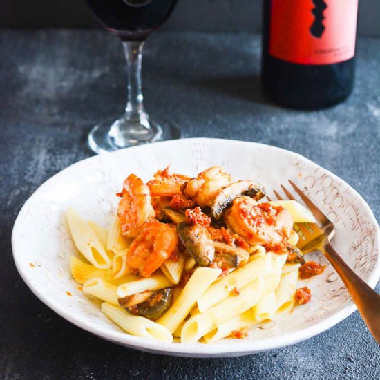 Garlic Butter Penne with Shrimps