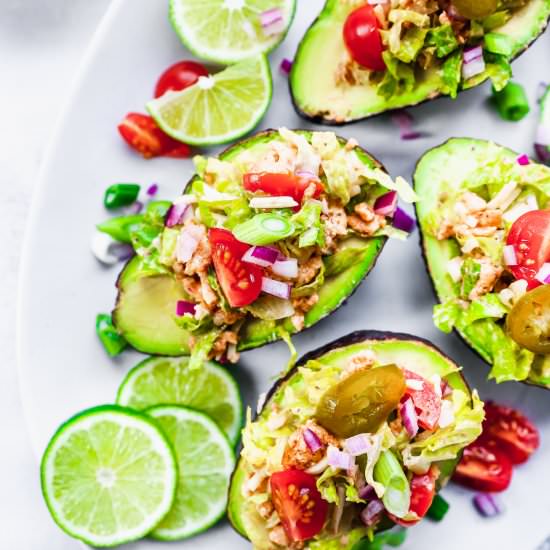 Chicken Taco Stuffed Avocados