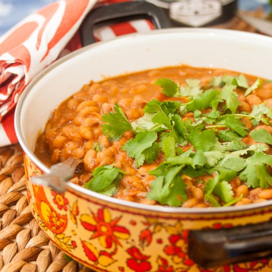 Beer-Braised Pinto Beans