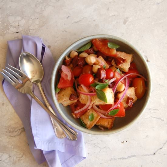 Panzanella with a Spanish touch