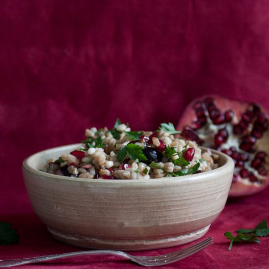 Seven Species Farro Barley Pilaf