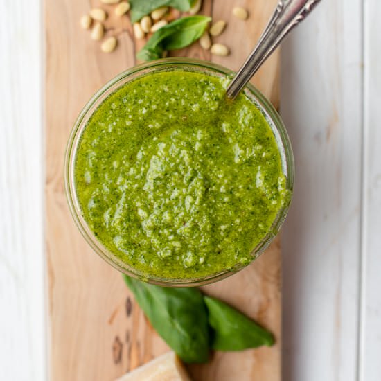 Homemade Basil Pesto W/ Lemon Zest