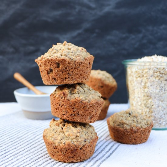 Banana & Cardamom Oatmeal Muffins