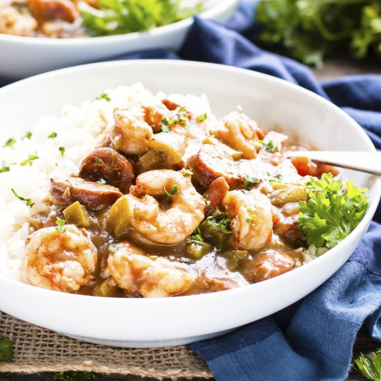 Cajun Shrimp & Sausage Gumbo