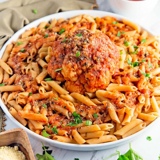 Braised Cauliflower with Pasta