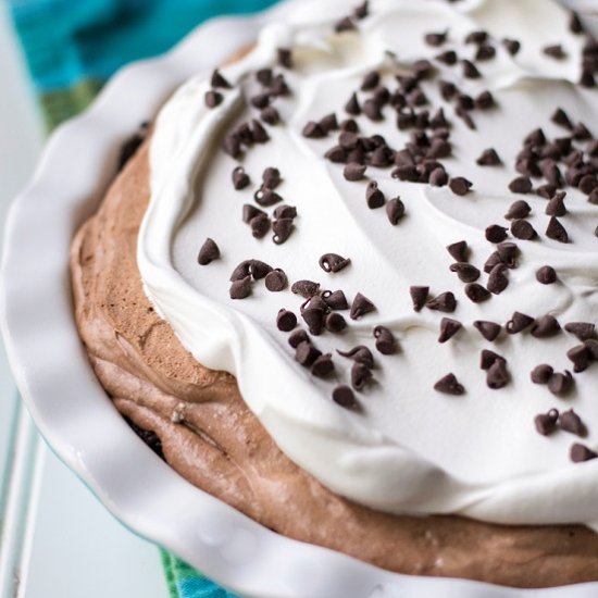 No Bake Chocolate Mousse Pie