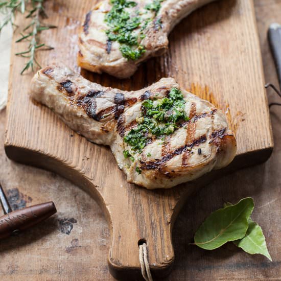 Tuscan Brined Pork Chops