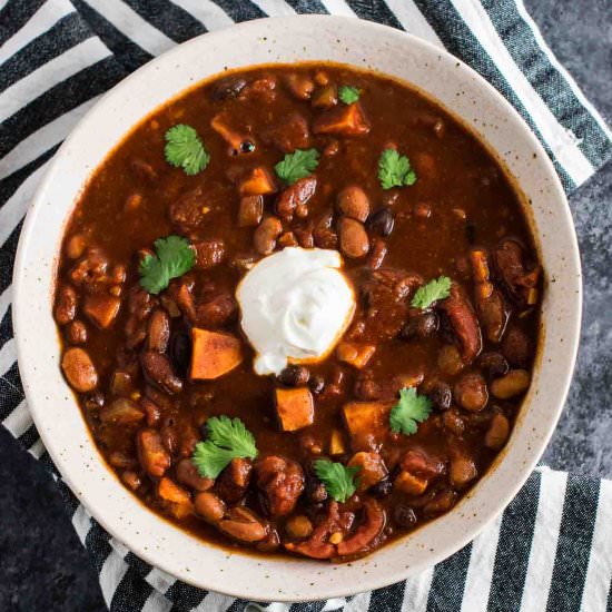 Vegetarian Sweet Potato Chili