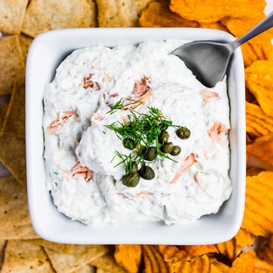 Smoked Salmon Dip w/ Dill & Capers