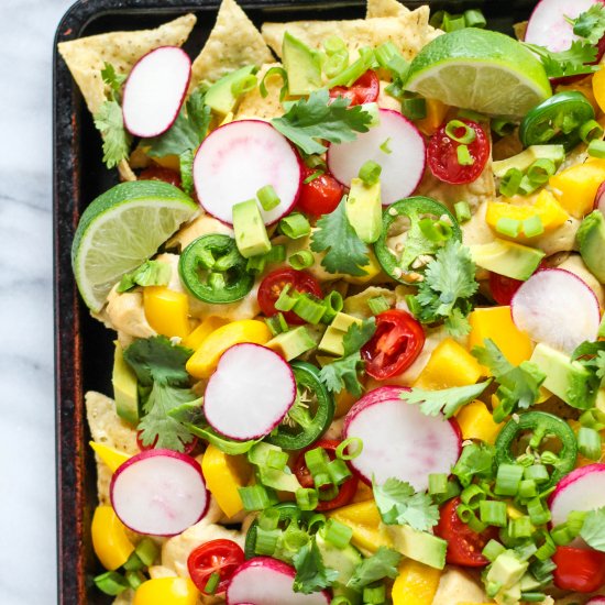 Sheet Pan Veggie Nachos