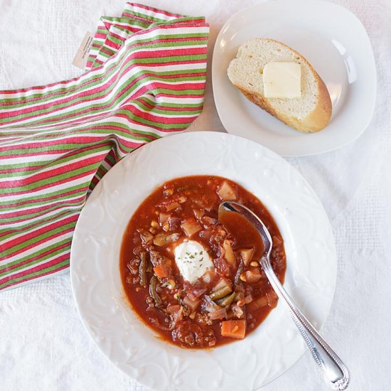 Hearty Ground Beef Vegetable Soup