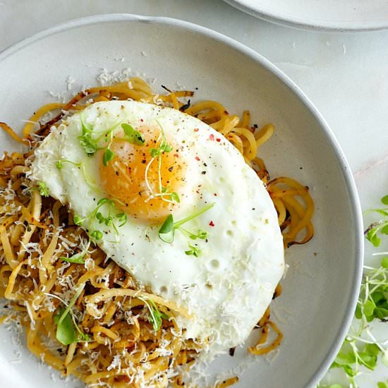 Spiralized Rutabaga Breakfast Bowls