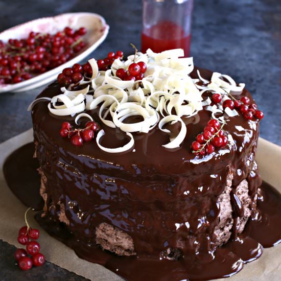 Chocolate Raspberry Layer Cake