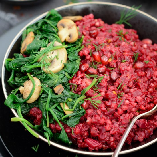 CREAMY VEGAN BEETROOT RISOTTO