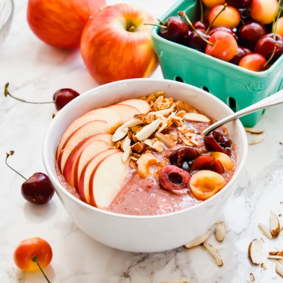 Apple Cherry Smoothie Bowl