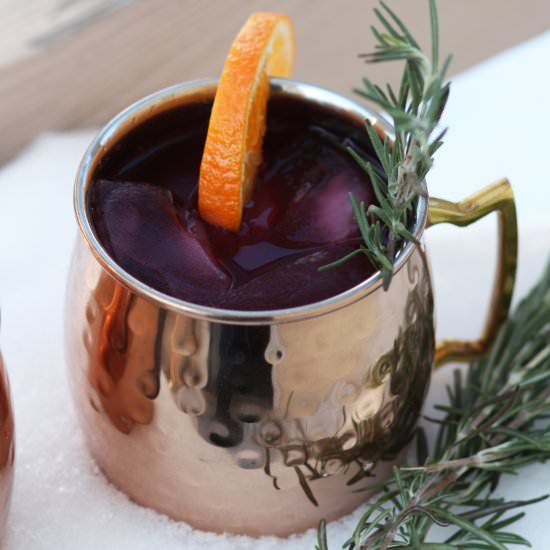 Cranberry Orange & Rosemary Mules