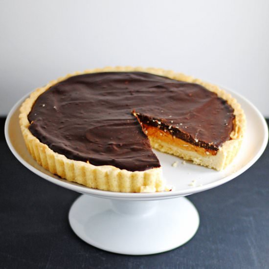 Chocolate peanut butter tart