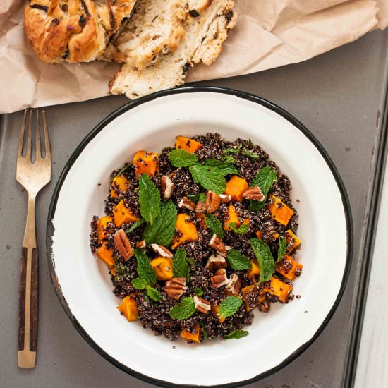 Black Quinoa and Pumpkin Salad