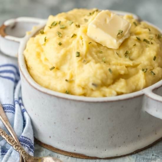 Slow Cooker Butter Mashed Potatoes