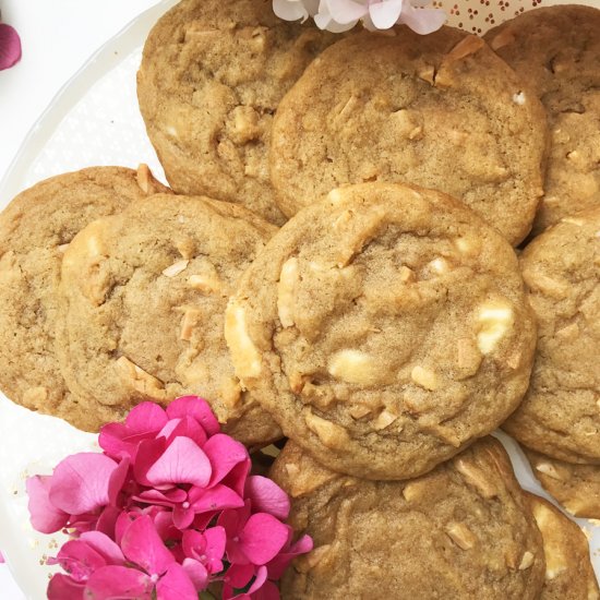 white chocolate & rosewater cookies