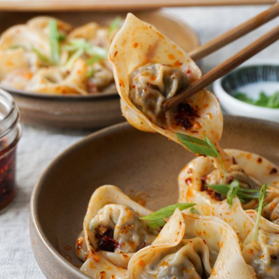 Crab and Mushroom Wontons