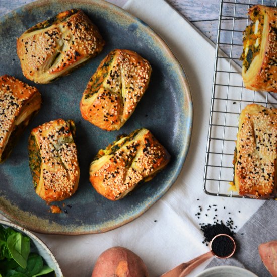 Spinach and Sweet Potato Rolls