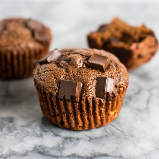 Greek Yogurt Chocolate Muffins