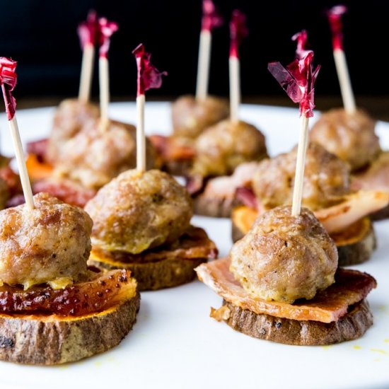 Bacon Meatball Stackers