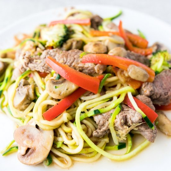 Beef Stir Fry with Zoodles