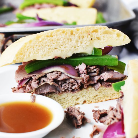 Roast Beef Dip Sandwiches