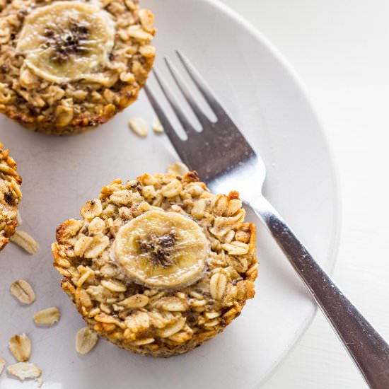 Banana Bread Baked Oatmeal Cups