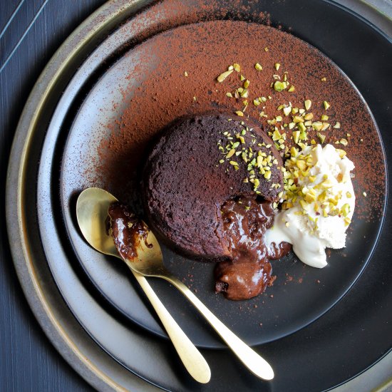 Chocolate fondant for two