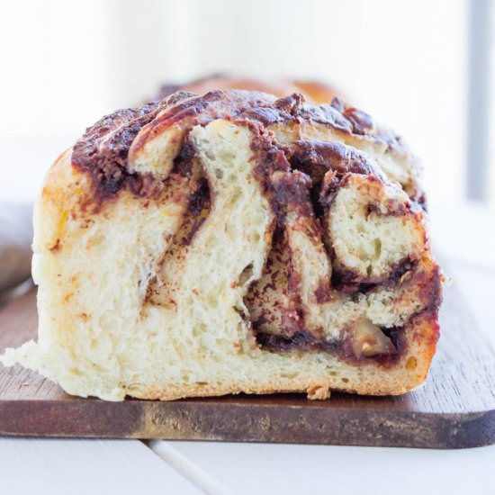 Braided Nutella Bread with Hazelnut