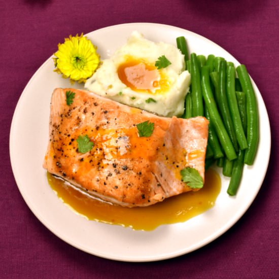 Salmon with Passionfruit Sauce