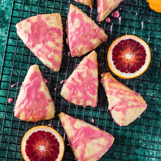 Blood Orange Coconut Scones